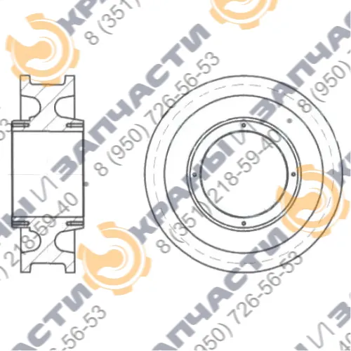 Колесо приводное ККС-10, КК-2,5 в сборе - КС.01.05.001, КС.07.05.001, К.12.5.01.04.110, КВМ12.5.10.13.412, К.12.5.01.04.100 