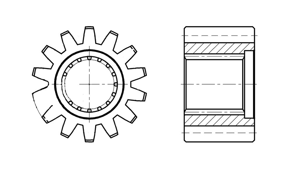 Шестеренка чертеж с размерами
