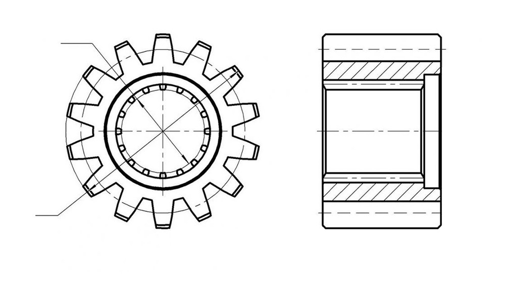 Шестерня редуктора эскиз