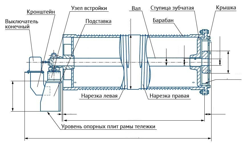 Грузовой барабан чертеж