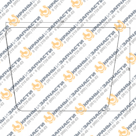 Стекло смотровое лобовое 1300*1020*940 мостового крана 928Б заказать по оптовой цене с доставкой по всей России и СНГ