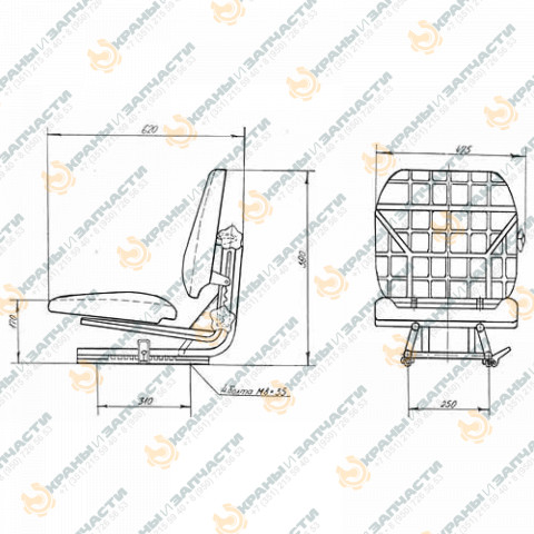 Кресло машиниста У7930.04А1 заказать по оптовой цене с доставкой по всей России и СНГ