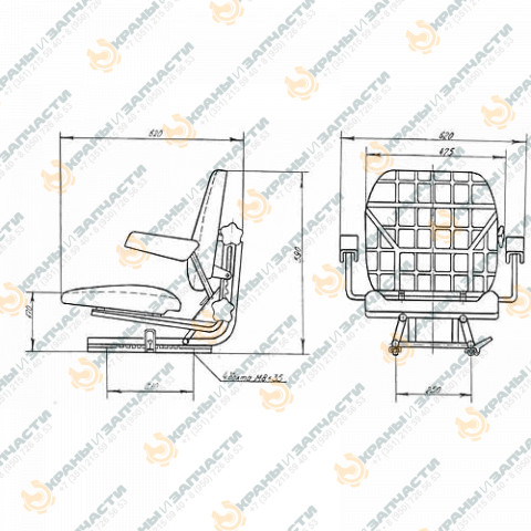 Кресло машиниста У7930.04А1-01 заказать по оптовой цене с доставкой по всей России и СНГ