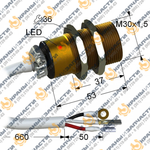 Индуктивный датчик VB2A1-30M53-10B31-Z (ВБ2А1.30М.53.10.3.1.Z) заказать по оптовой цене с доставкой по всей России и СНГ