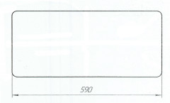 Стекло триплекс 998992.1.07 кабины мостового крана , грейферного крана 3т, 5т, 10т, 15 тонн, размер 590x265 заказать по оптовой цене с доставкой по всей России и СНГ