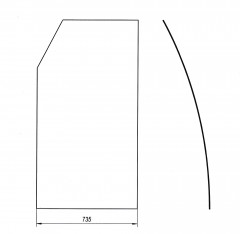 Стекло лобовое 1404.53793.00.00.00 5мм (735x1375) для железнодорожного крана КЖ-462 заказать по оптовой цене с доставкой по всей России и СНГ