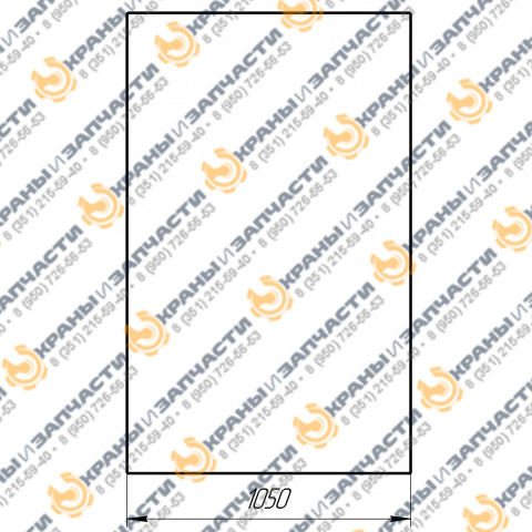 Лобовое стекло кабины козлового крана  CIB 1250.061A (1050x1700) 10мм | Краны и Запчасти