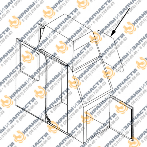 Стекло 17-22051-51 боковое левое кабины 23-17000А железнодорожного крана КДЭ-163, КДЭ-253, КЖДЭ-16, КЖДЭ-25, КЖ-461, КЖ-561, КЖ-661, КЖС-16, КЖ-462, КЖ-562, КЖ-662 заказать по оптовой цене с доставкой по всей России и СНГ