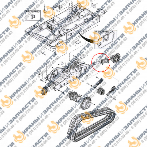 Натяжитель 7180668 гусеничного экскаватора BOBCAT T650 заказать по оптовой цене с доставкой по всей России и СНГ