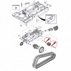 Кронштейн 7150195 катка для погрузчиков Bobcat  заказать по оптовой цене с доставкой по всей России и СНГ