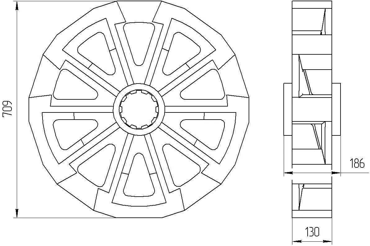 Колесо ведущее 25.03.00.011 для гусеничного крана ДЭК-251