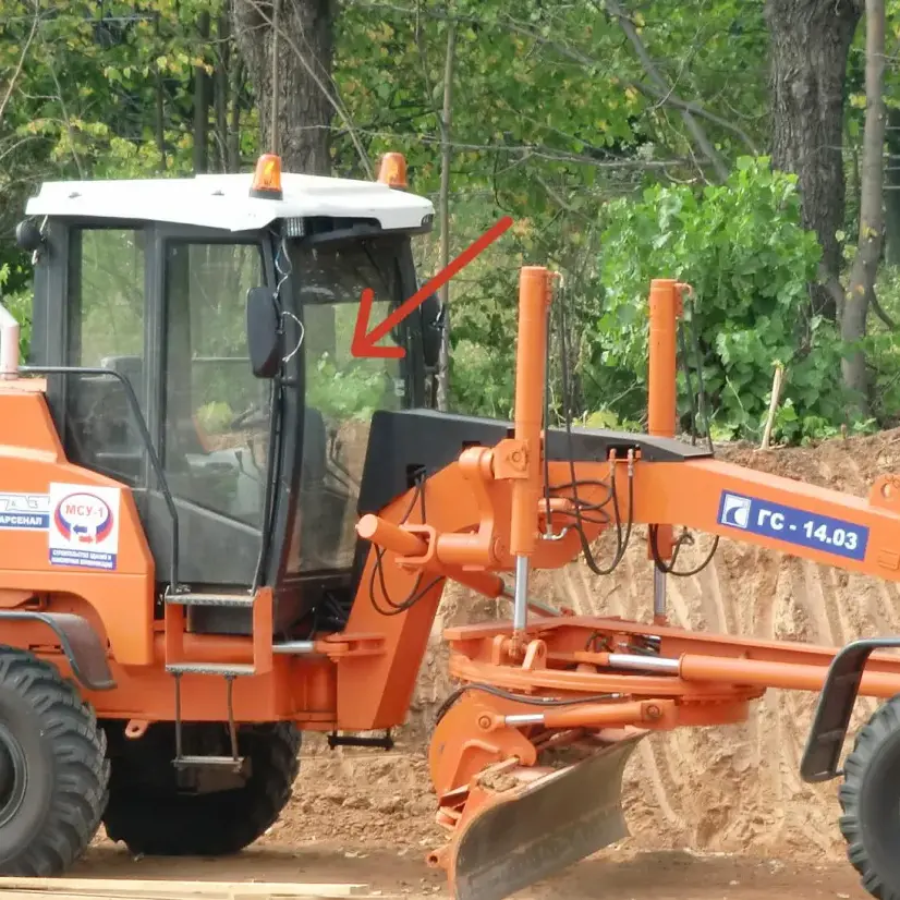 Стекло КУ 51.00.001 лобовое от автогрейдера ГС-14.03