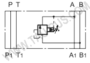 Гидросхема клапана MRQ3 (4,5,6)-SB / 51 / N
