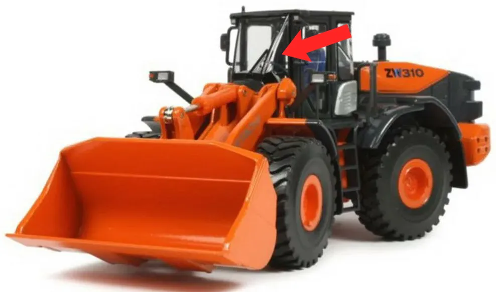 Стекло лобовое левое правое (триплекс) 263G6-74111 для погрузчика фронтального Hitachi ZW310