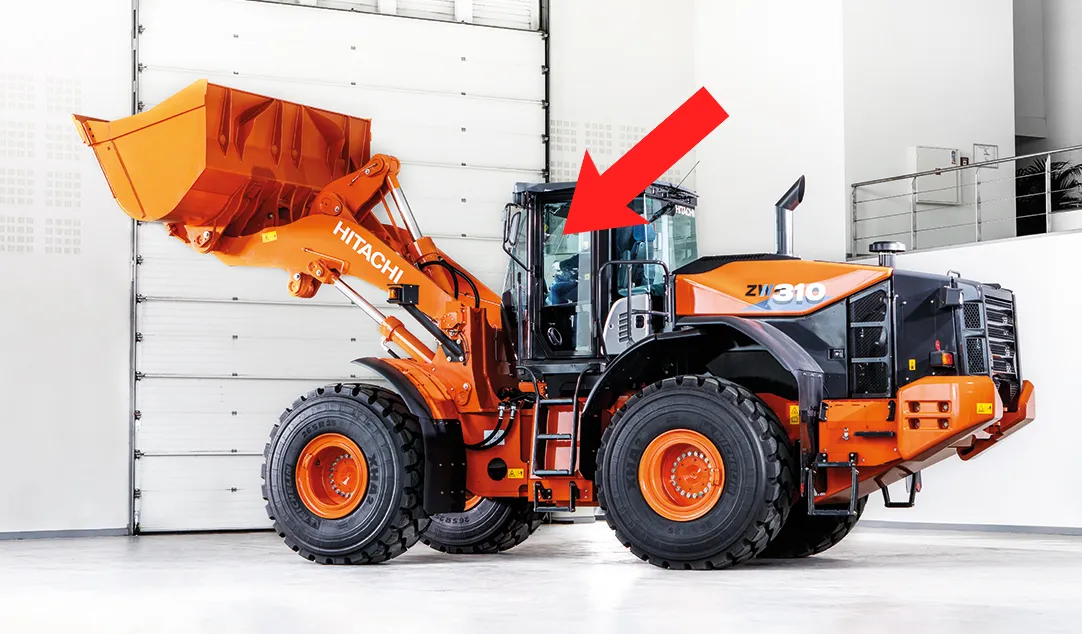 Стекло дверное верхнее левое правое подвижное (закаленное) 263G6-78661 для погрузчика фронтального Hitachi ZW310