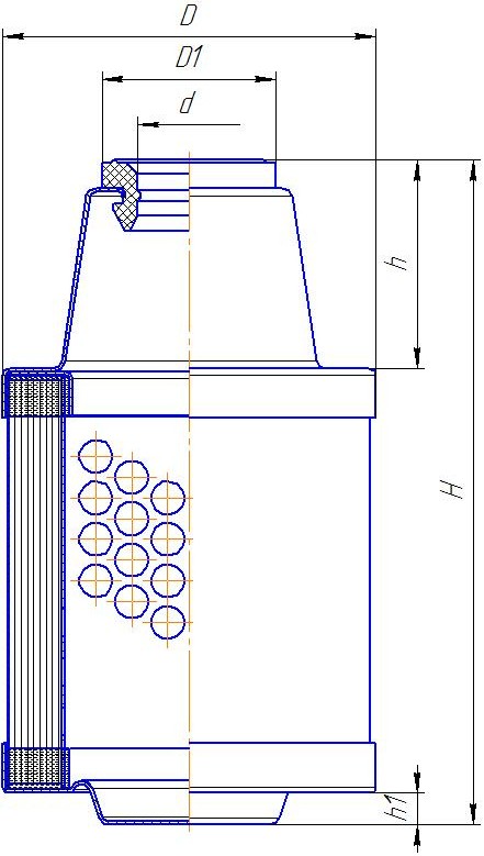 Фильтр топливный Kobelco LS02P - чертеж 1