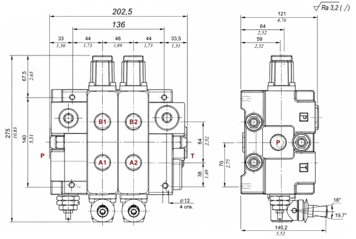 Гидрораспределитель Galtech Q130/2E 100020111500301