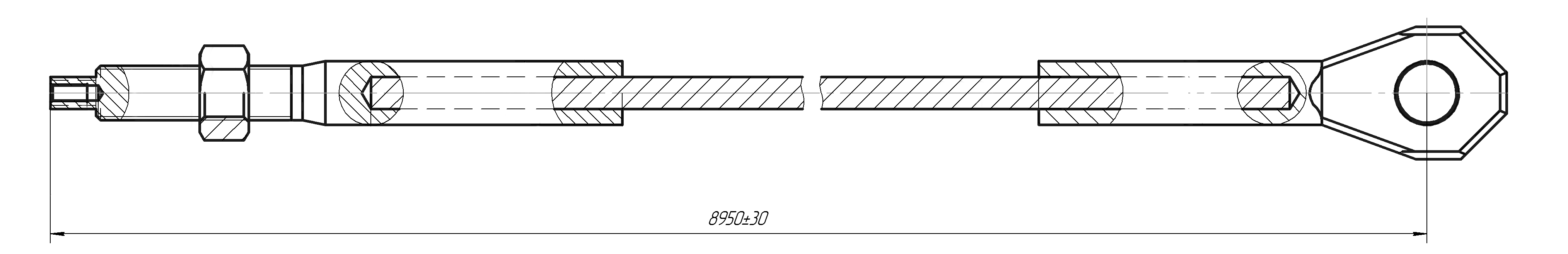 Канат втягивания КС-55713-1B.64.320-1, L=8950, диаметр 13 3-й секции стрелы автокрана КС-55713-1В Галичанин 