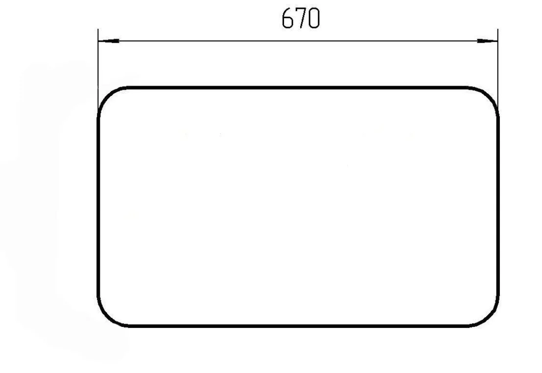 Стекло люка У.7810.5.604 (670х400) для автокрана Челябинец КС-45721, КС-55730