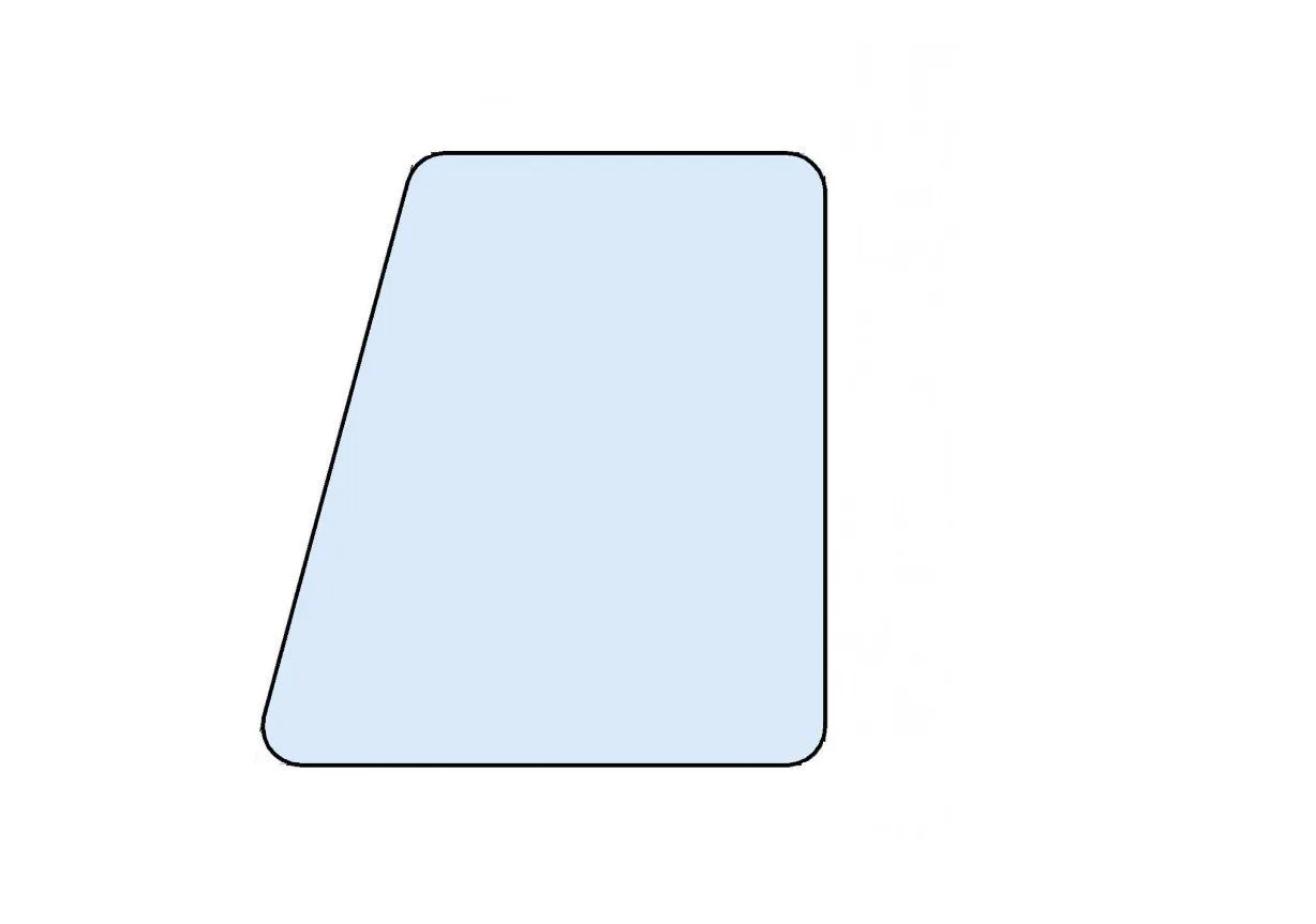 Стекло боковое с форточкой UFP-6 (1126x879) для автокрана Галичанин