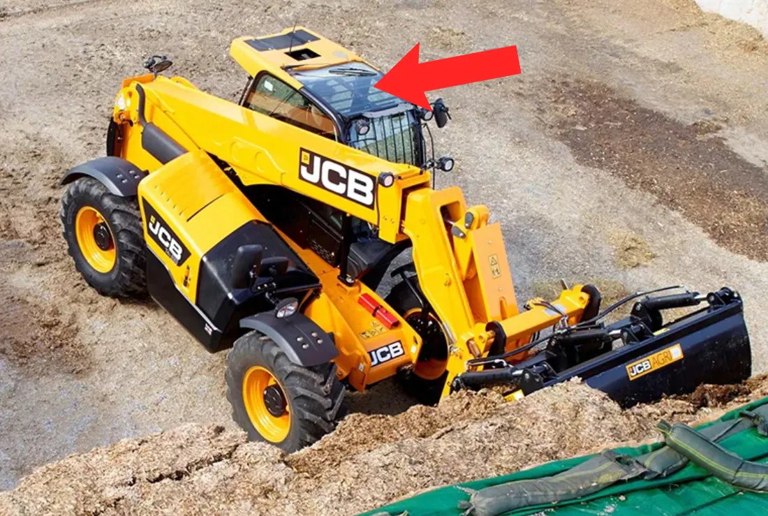 Стекло люка (закаленное) 827/80226 для погрузчика телескопического JCB Loadall 540-140, Loadall 540-170, Jсb531-77