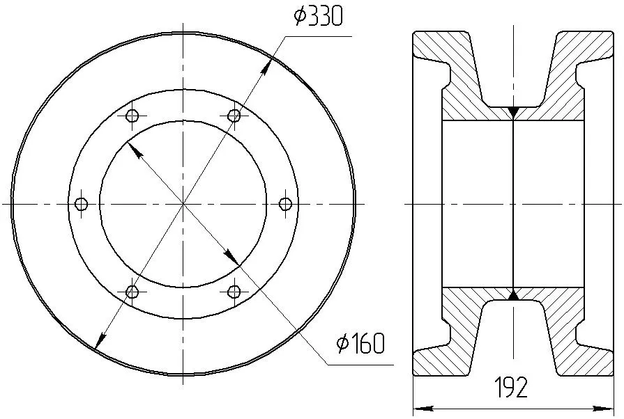 Колесо опорное 25.05.00.100 для гусеничного крана ДЭК-251
