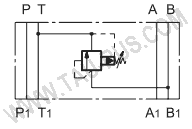 Гидросхема клапана MRQ3 (4,5,6)-SBT / 51 / N