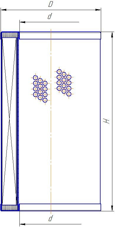 Чертеж Фильтр гидравлический Donaldson P502443