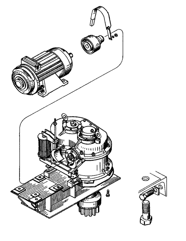 Механизм поворота 23-08000 железнодорожного крана КДЭ-163, КДЭ-253, КЖДЭ-16, КЖДЭ-25, КЖ-461, КЖ-561, КЖ-661, КЖС-16, КЖ-462, КЖ-562, КЖ-662