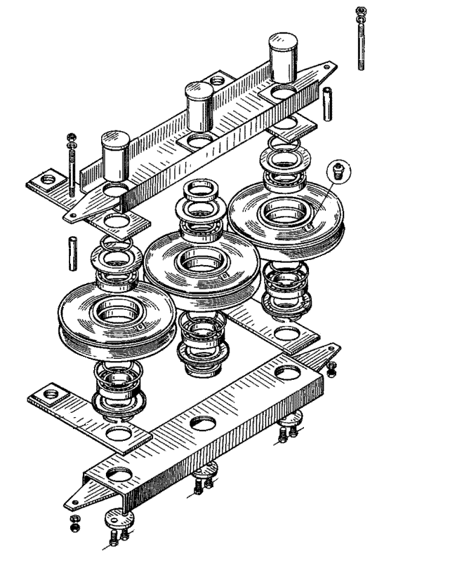 Траверса подвижная (24-10040) для железнодорожного крана КДЭ-163, КДЭ-253, КЖДЭ-16, КЖДЭ-25, КЖ-461, КЖ-561, КЖ-661, КЖС-16, КЖ-462, КЖ-562, КЖ-662