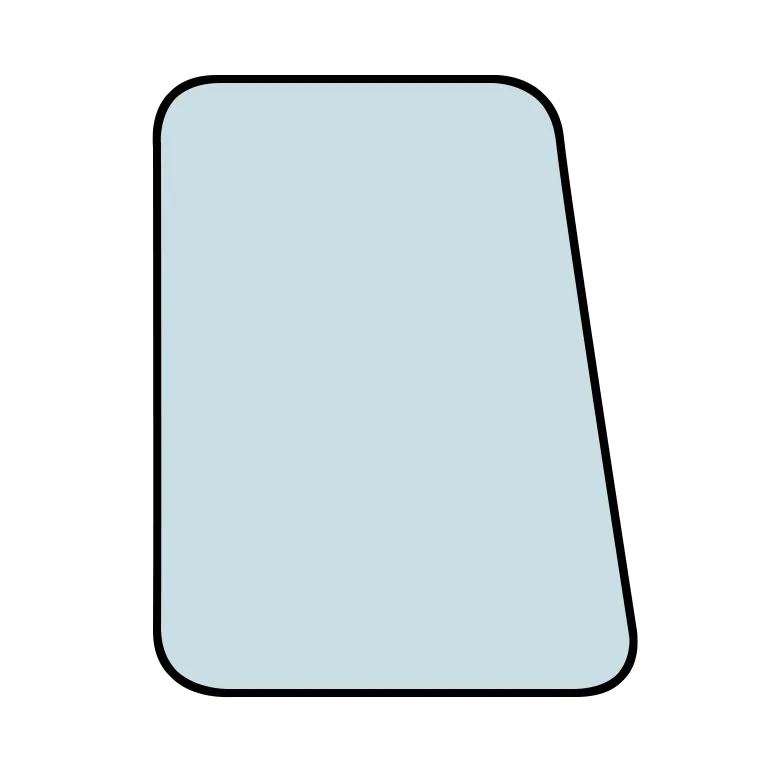 Стекло боковое триплекс (1075х715) для автокранов Клинцы, Галичанин (новая кабина) КС-55713-1В, КС- 55713-К-3, КС-55713-К-4В, КС-55729В, КС-65719-1К, КС-65713