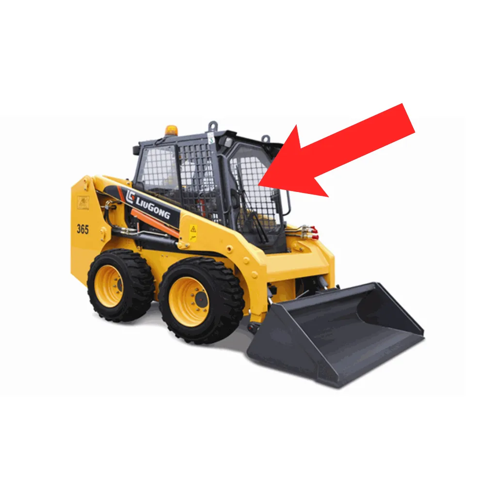 Стекло лобовое (закаленное) для мини-погрузчика LiuGong 365B, 385B