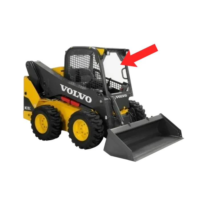 Стекло лобовое (закаленное) для мини-погрузчика Volvo MC135C, MC110C, MC115C