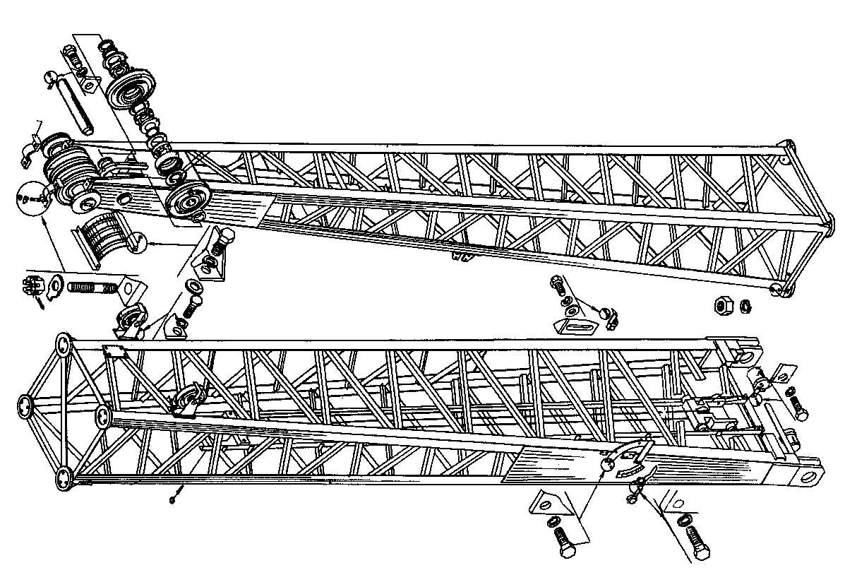 Стрела железнодорожного крана КДЭ-163, КДЭ-253, КЖДЭ-16, КЖДЭ-25, КЖ-461, КЖ-561, КЖ-661, КЖС-16, КЖ-462, КЖ-562, КЖ-662
