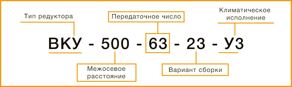 Расшифровка маркировки редуктора ВКУ