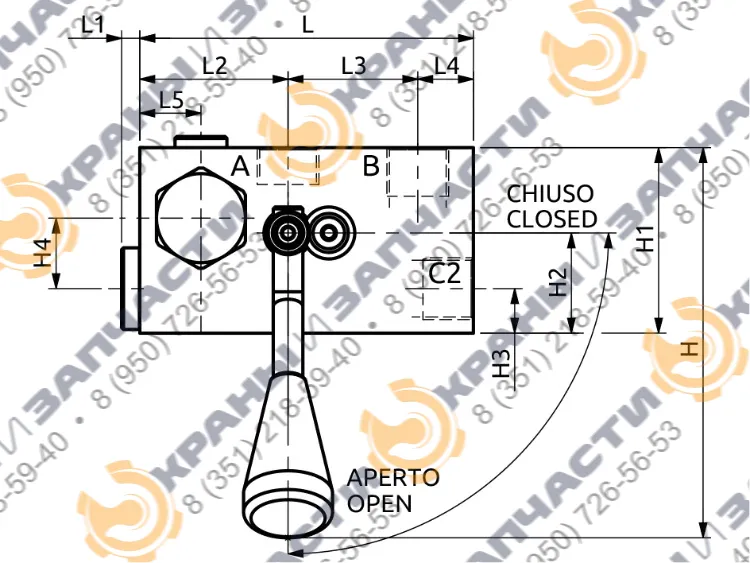 Клапан одностороннего действия A050302.02.00 HBS - чертеж 2