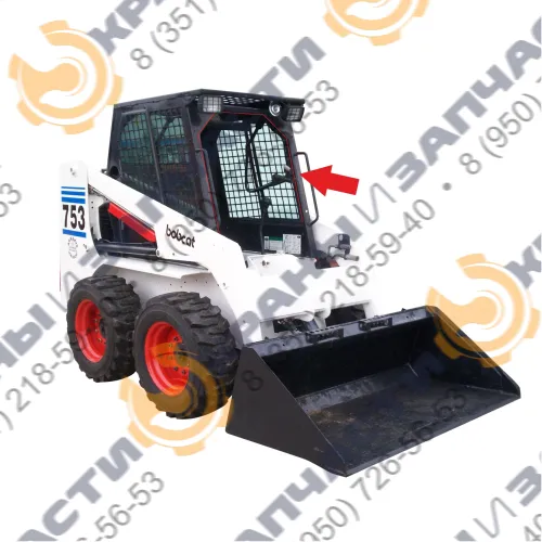 Стекло 6729776 лобовое Bobcat 751, 753, с отв под стеклоочис.