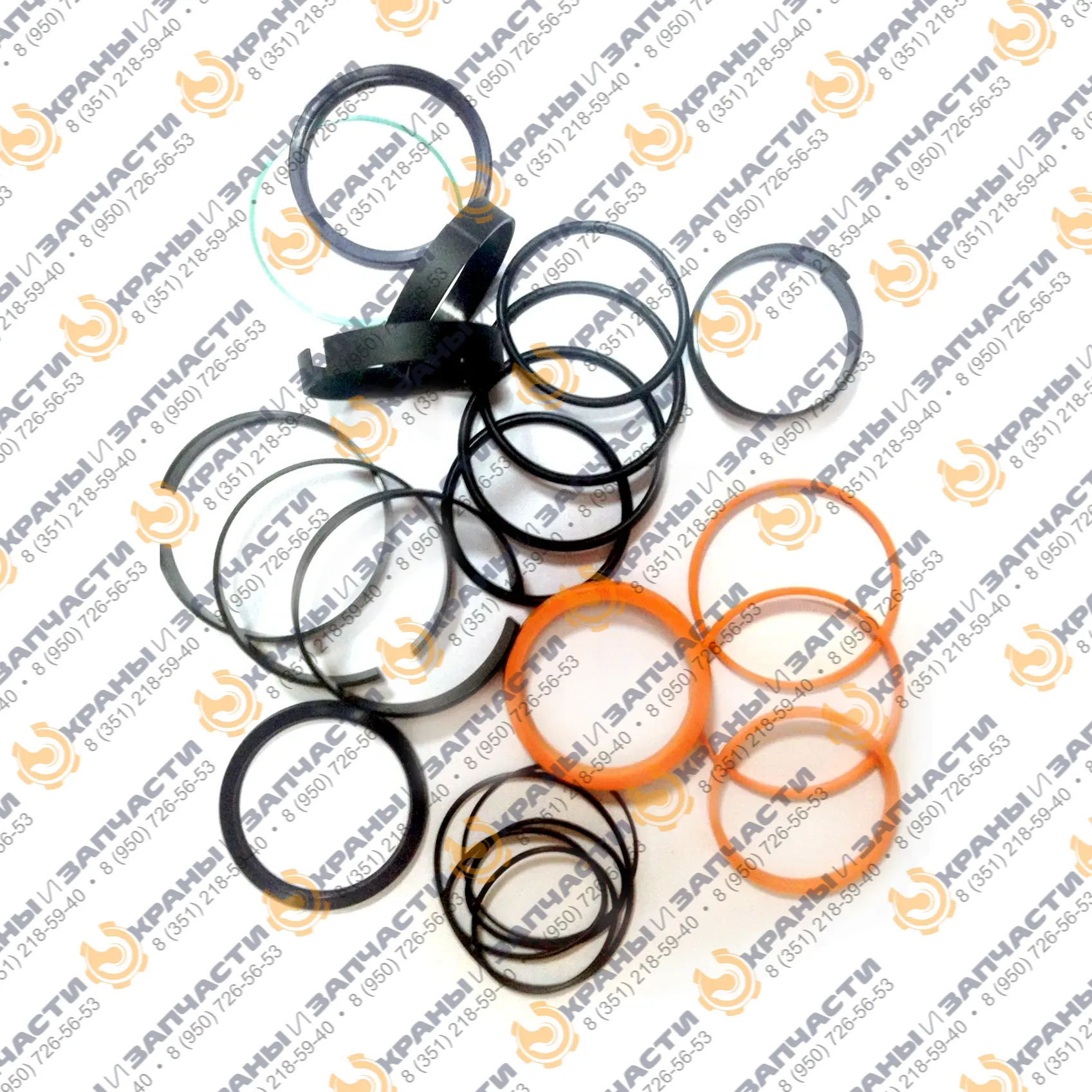 Ремкомплект гидроцилиндра вывешивания опоры 100/80 автокрана КС-3579 Машека (до 08г) (полный)