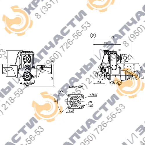 Коробка отбора мощности МП77-4210010-43