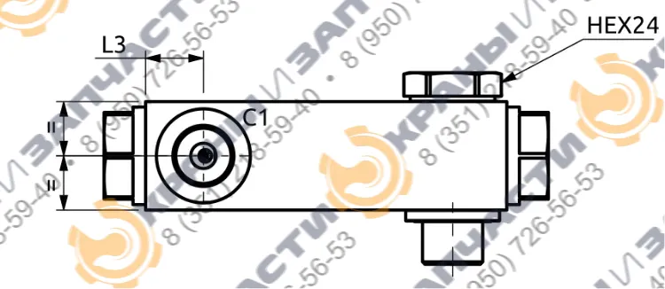 Клапан одностороннего действия B050357.02.00 HBS - чертеж 1