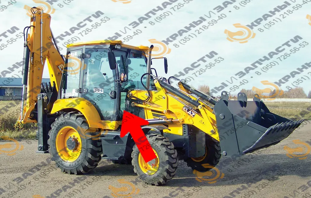 Стекло переднее левое нижнее экскаватора / фронтального погрузчика Елаз 204970244 ELAZ-BL 880 (6мм, зелёное) 605х334