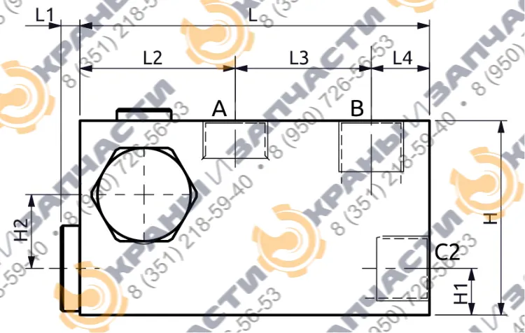 Клапан одностороннего действия A050302.09.00 HBS - чертеж 2