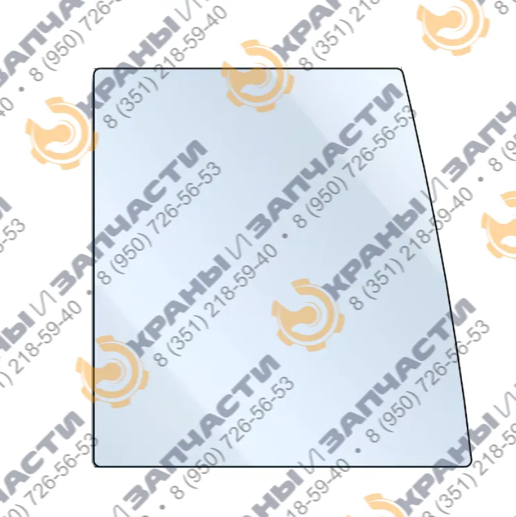 Стекло боковое FM85TK45.307А (зеленое) 783х496 трактора АГРОМАШ 85ТК