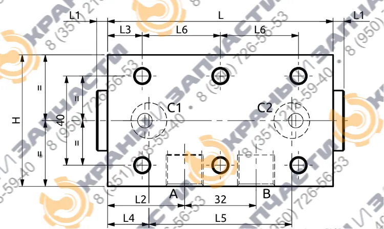 Клапан одностороннего действия A050352.01.00 HBS - чертеж 2
