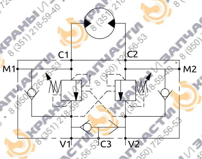 Двухсторонний балансировочный клапан В070481.50.00 HBS - чертеж 1