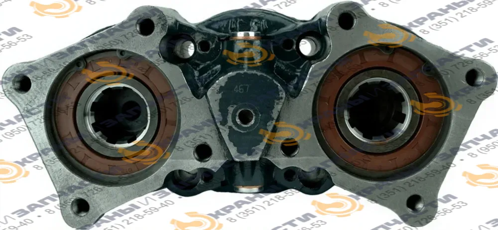 Коробка отбора мощности ISO (два выхода) 010-039-12170 для КПП ZF 9S, 16S с пневмоуправлением