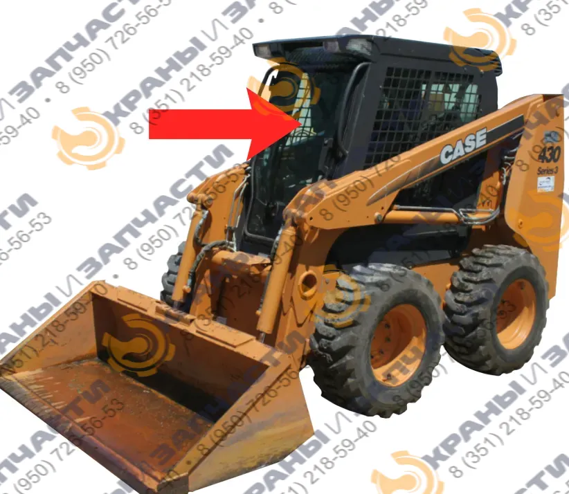 Стекло лобовое (закаленное) 87722341;87661189 для мини-погрузчика Case 410, 430