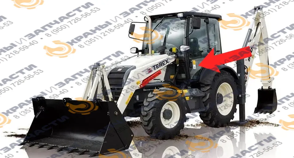 Стекло нижнее левой двери кабины Terex 760\820\860\880\970 (5мм, прозрачное) 829х536