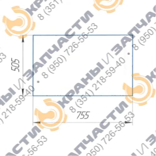 Стекло кабины 505х755 Триплекс мостового крана Q-30/5