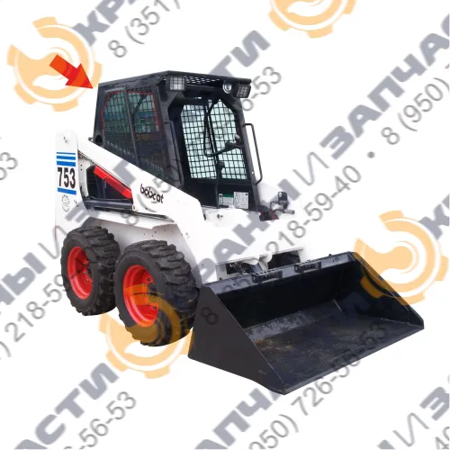 Стекло заднее мини‑погрузчика Bobcat 751, 753, 7102991 закалённое